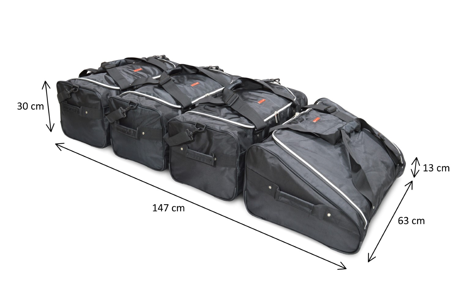 Pack de 4 sacs de coffre de toit (147x30x63cm – 64 et 58 litres