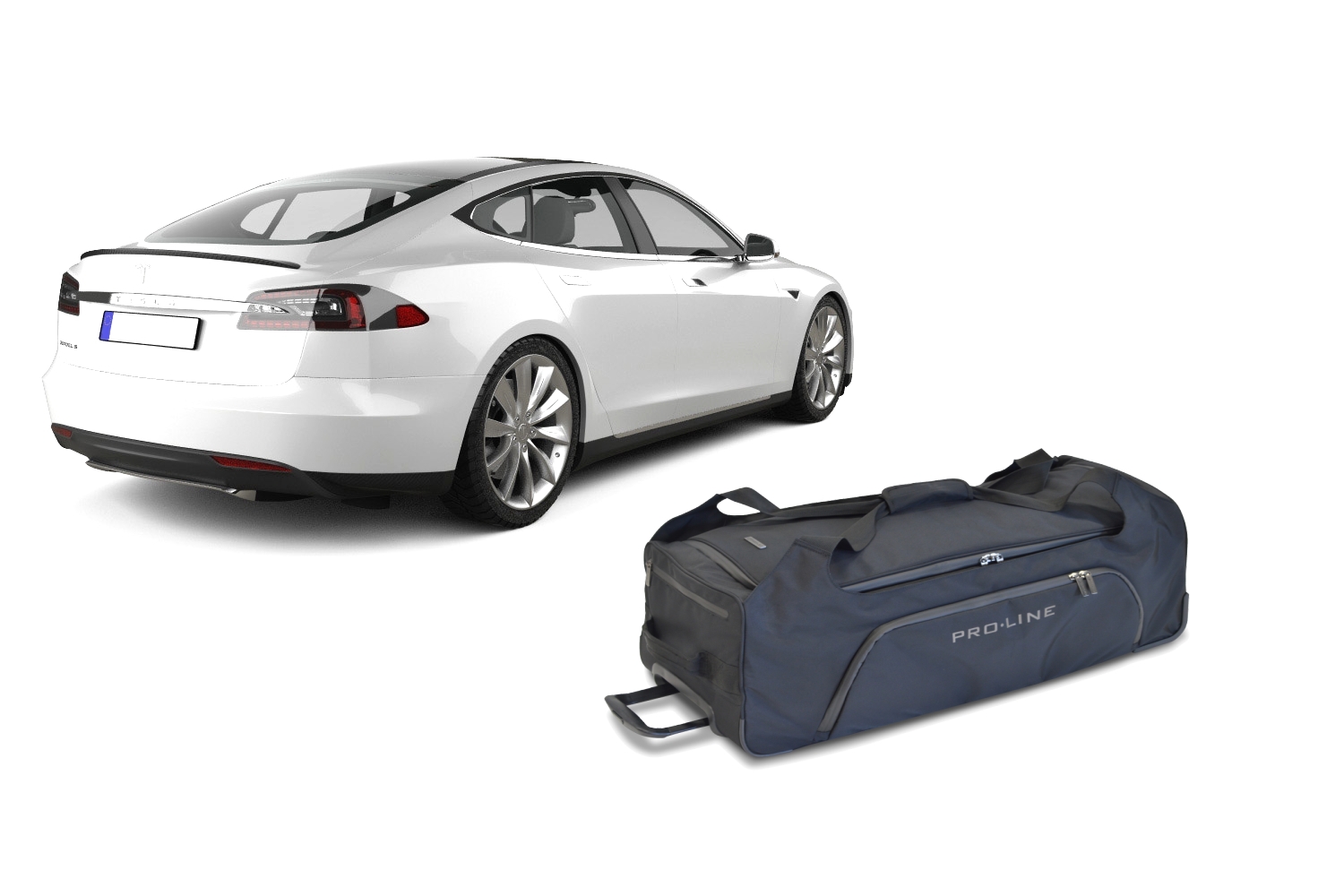 Sac de à roulettes pour le coffre convient à Tesla Model S 2012-présent 5 portes bicorps Pro.Line