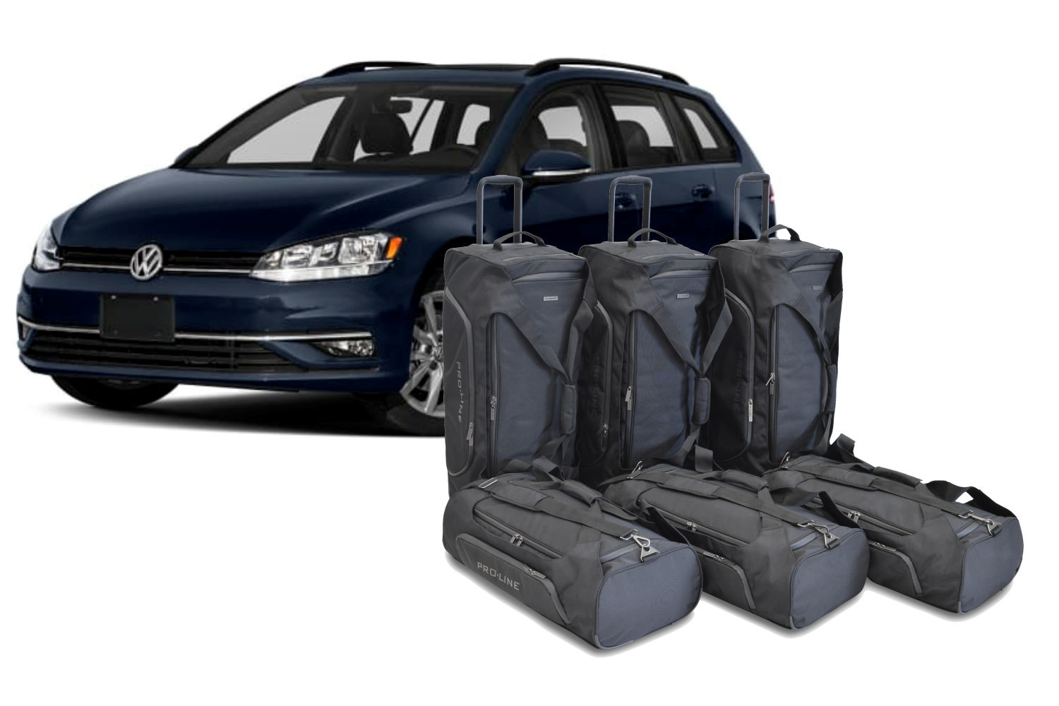 Set de sacs de voyage convient à Volkswagen Golf V Variant (1K) 2007-2009 break Pro.Line