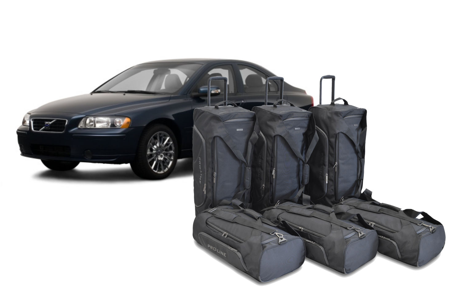 Set de sacs de voyage convient à Volvo S60 I 2000-2010 4 portes tricorps Pro.Line