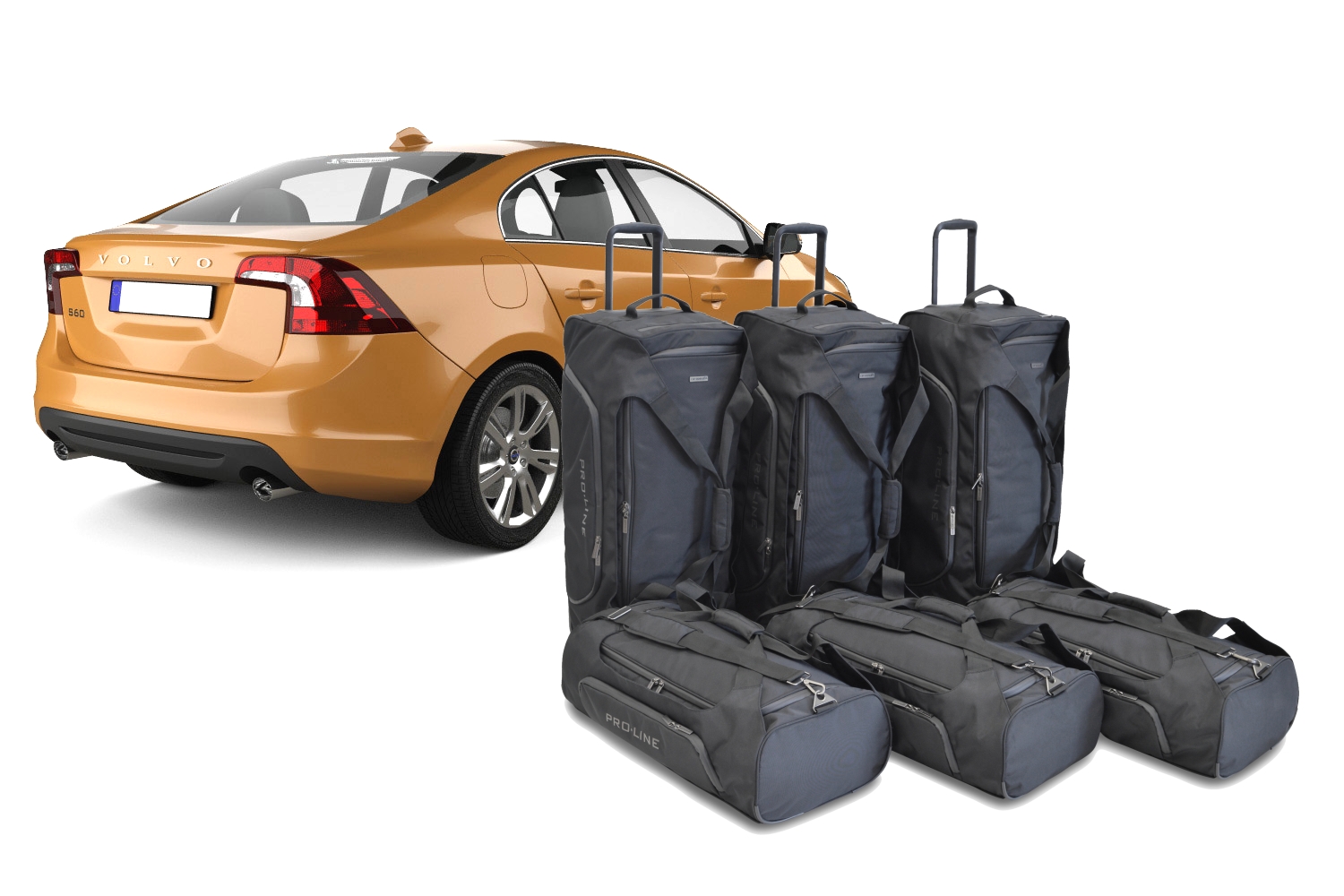 Set de sacs de voyage convient à Volvo S60 II 2010-2018 4 portes tricorps Pro.Line